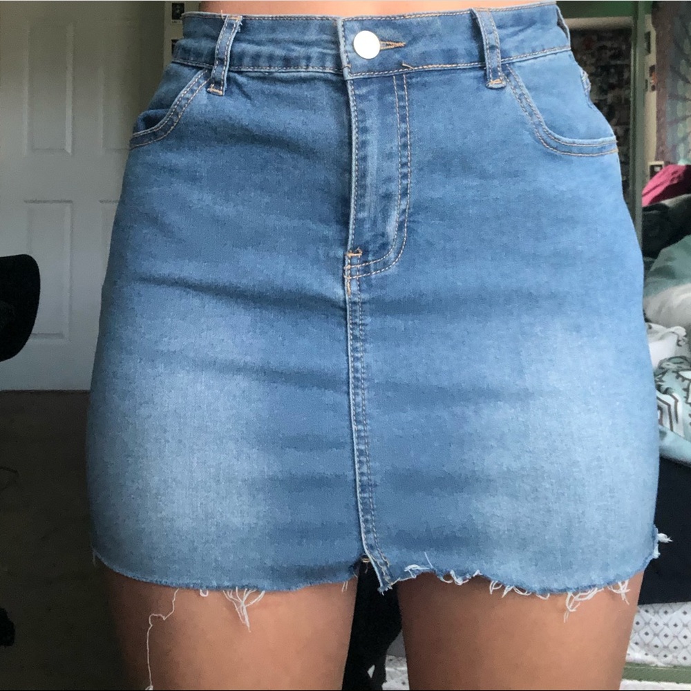 jean skirt WORN ONCE
